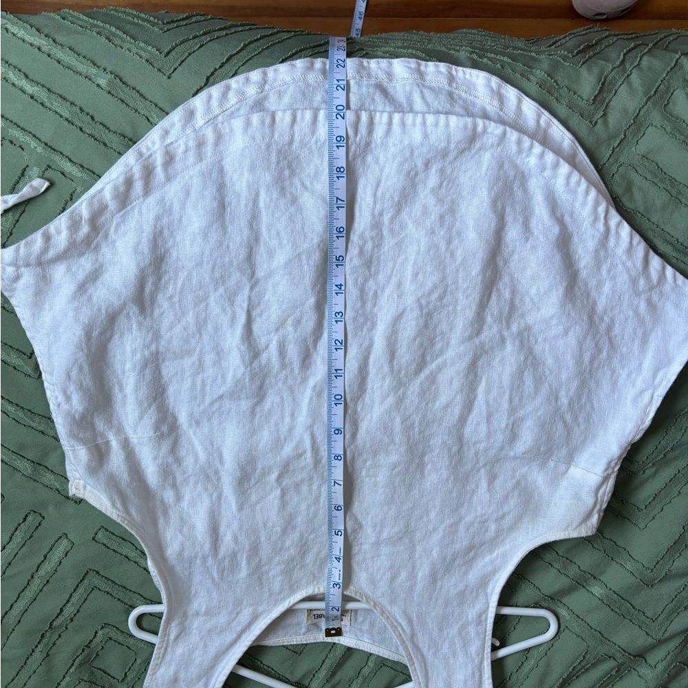 Elegant White Linen Tank Top - Picture 5 of 5